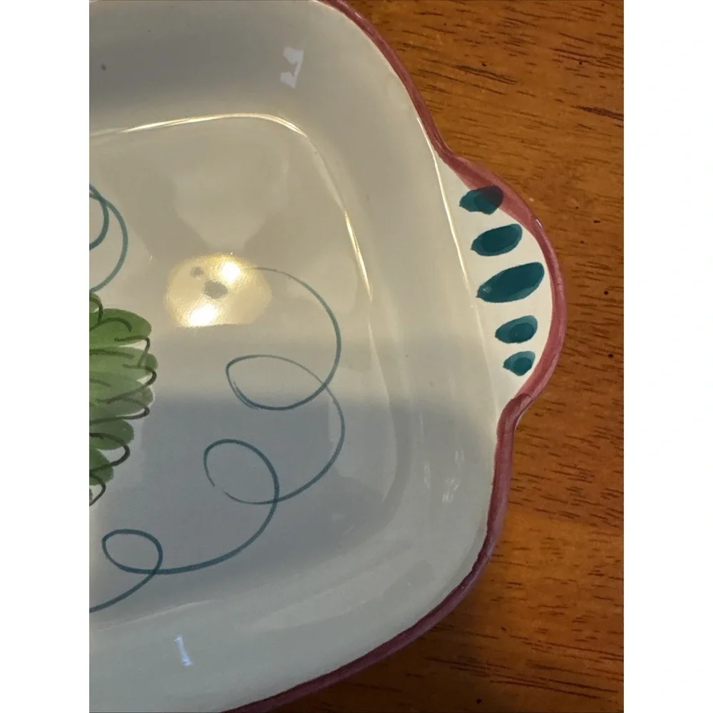Deruta Signed Hand painted‎ In Italy Serving Dish Tray Platter 11x5